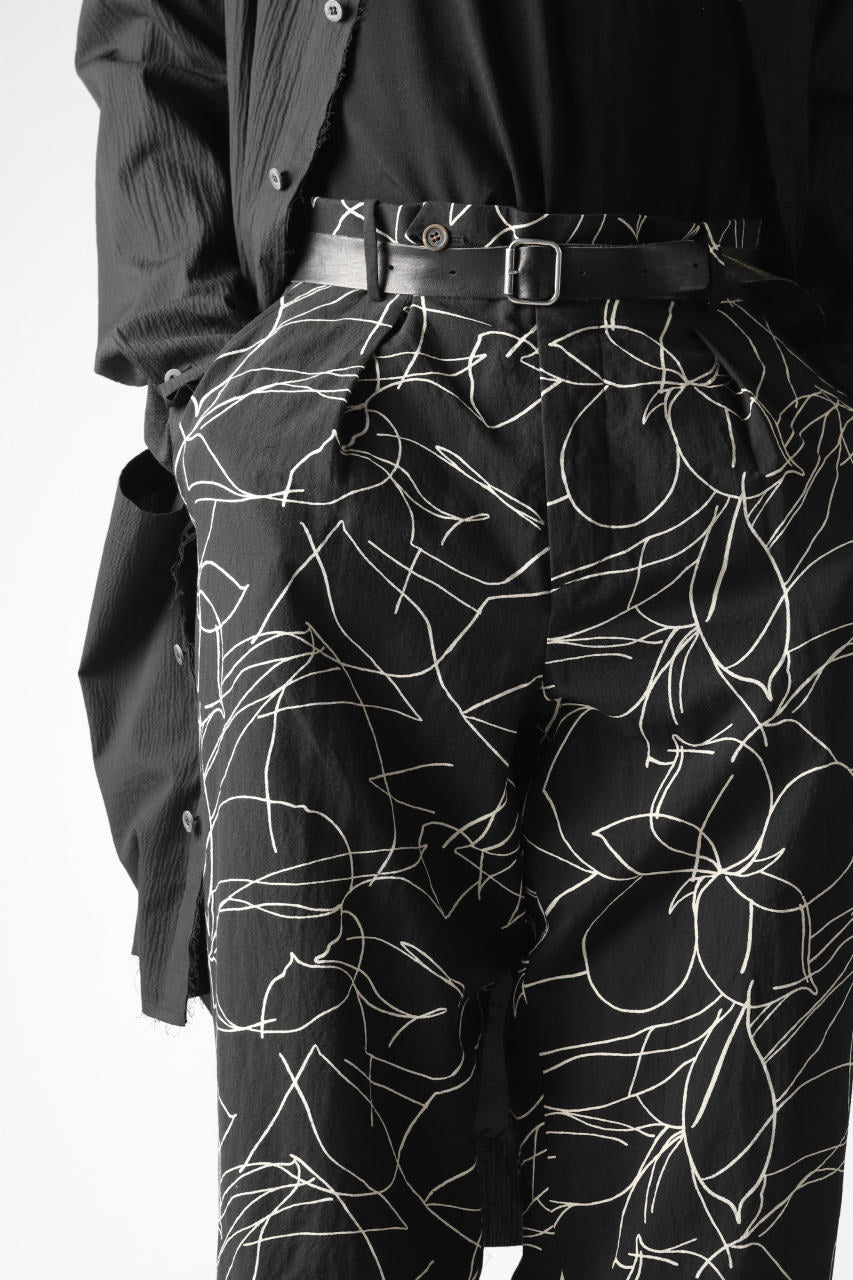 画像をギャラリービューアに読み込む, forme d'expression Narrow Tucked Wide Trousers (Black)