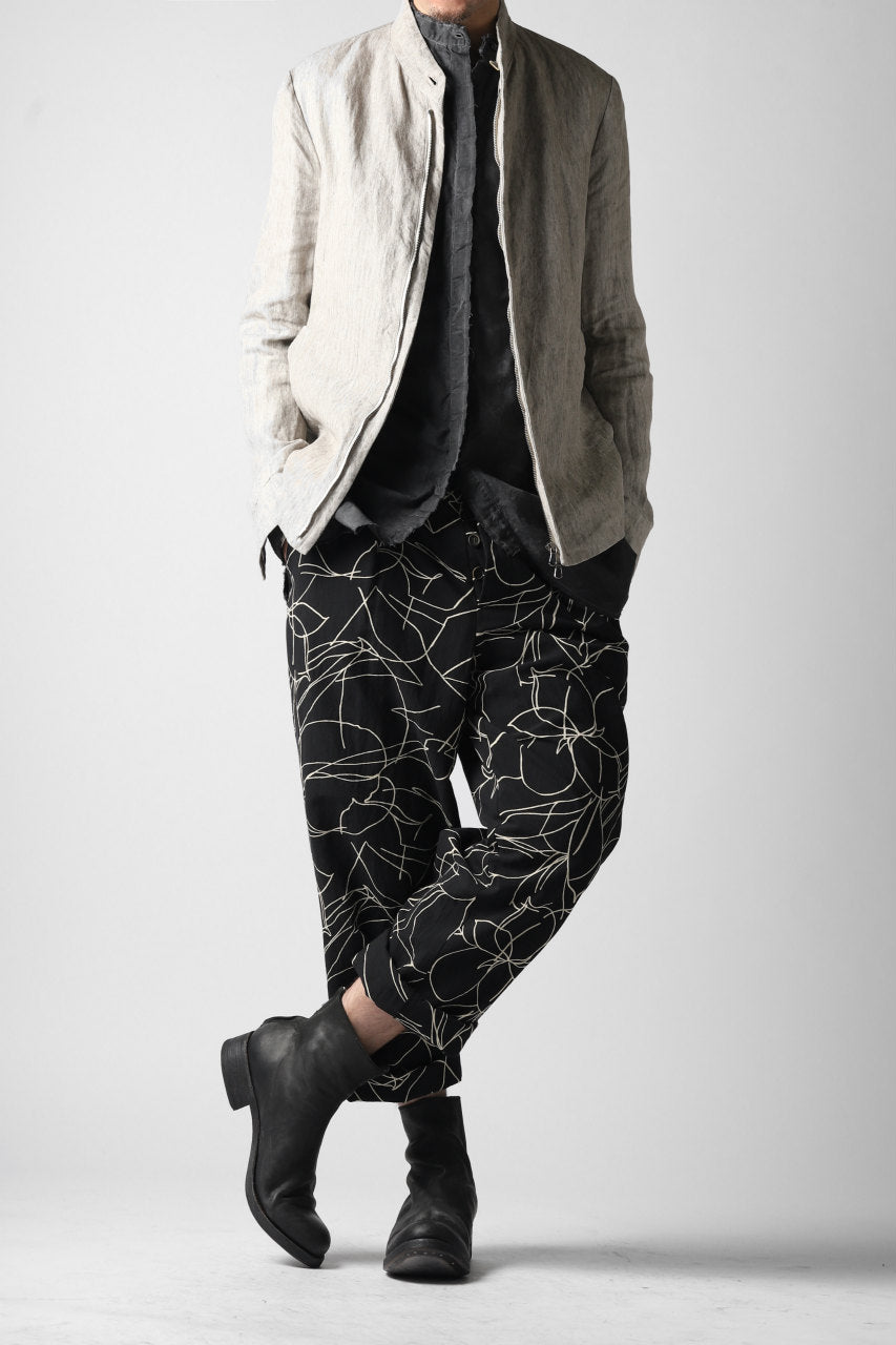 画像をギャラリービューアに読み込む, forme d&#39;expression Narrow Tucked Wide Trousers (Black)