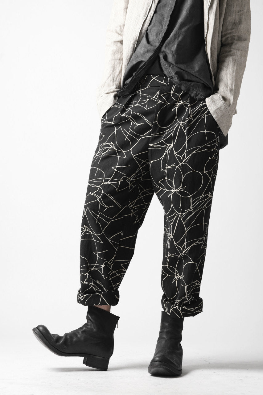 画像をギャラリービューアに読み込む, forme d&#39;expression Narrow Tucked Wide Trousers (Black)