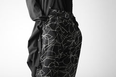 画像をギャラリービューアに読み込む, forme d'expression Narrow Tucked Wide Trousers (Black)