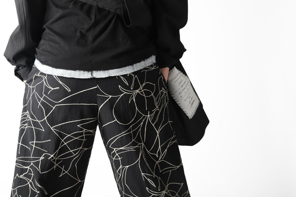 画像をギャラリービューアに読み込む, forme d'expression Narrow Tucked Wide Trousers (Black)