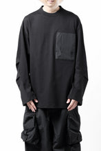 画像をギャラリービューアに読み込む, D-VEC x ALMOSTBLACK COTTON PLAITING LS T-SHIRT (BLACK)