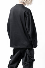 画像をギャラリービューアに読み込む, D-VEC x ALMOSTBLACK COTTON PLAITING LS T-SHIRT (BLACK)