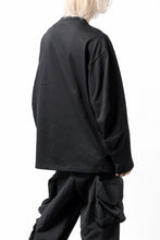 画像をギャラリービューアに読み込む, D-VEC x ALMOSTBLACK COTTON PLAITING LS T-SHIRT (BLACK)
