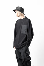 画像をギャラリービューアに読み込む, D-VEC x ALMOSTBLACK COTTON PLAITING LS T-SHIRT (BLACK)