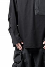 画像をギャラリービューアに読み込む, D-VEC x ALMOSTBLACK COTTON PLAITING LS T-SHIRT (BLACK)