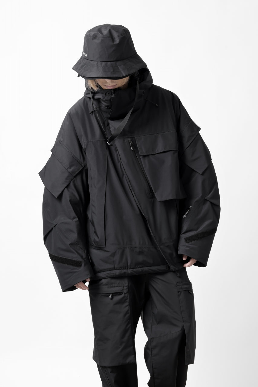 画像をギャラリービューアに読み込む, D-VEC x ALMOSTBLACK HOODED JACKET / GORE-TEX PRODUCT 2L PRIMALOFT SHELL (BLACK)