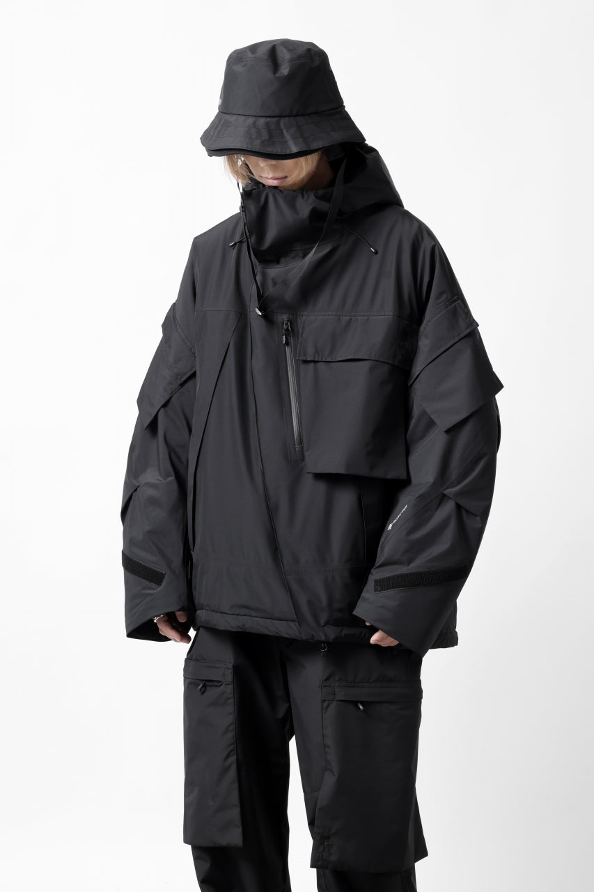 画像をギャラリービューアに読み込む, D-VEC x ALMOSTBLACK HOODED JACKET / GORE-TEX PRODUCT 2L PRIMALOFT SHELL (BLACK)