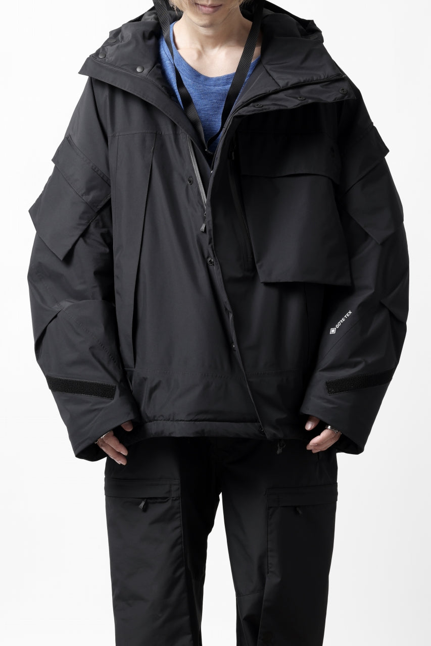 画像をギャラリービューアに読み込む, D-VEC x ALMOSTBLACK HOODED JACKET / GORE-TEX PRODUCT 2L PRIMALOFT SHELL (BLACK)