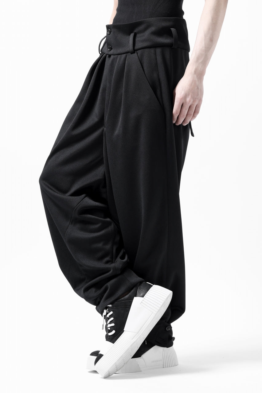 画像をギャラリービューアに読み込む, vital x DEFORMATER.® exclusive TAILOR WIDE TAPERED PANTS / GAUDI SMOOTH JERSEY (BLACK)