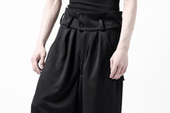 画像をギャラリービューアに読み込む, vital x DEFORMATER.® exclusive TAILOR WIDE TAPERED PANTS / GAUDI SMOOTH JERSEY (BLACK)