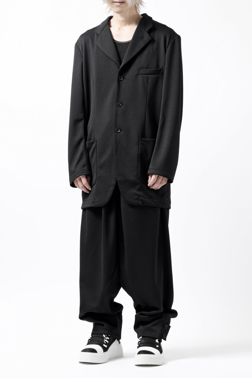 画像をギャラリービューアに読み込む, vital x DEFORMATER.® exclusive TAILOR WIDE TAPERED PANTS / GAUDI SMOOTH JERSEY (BLACK)