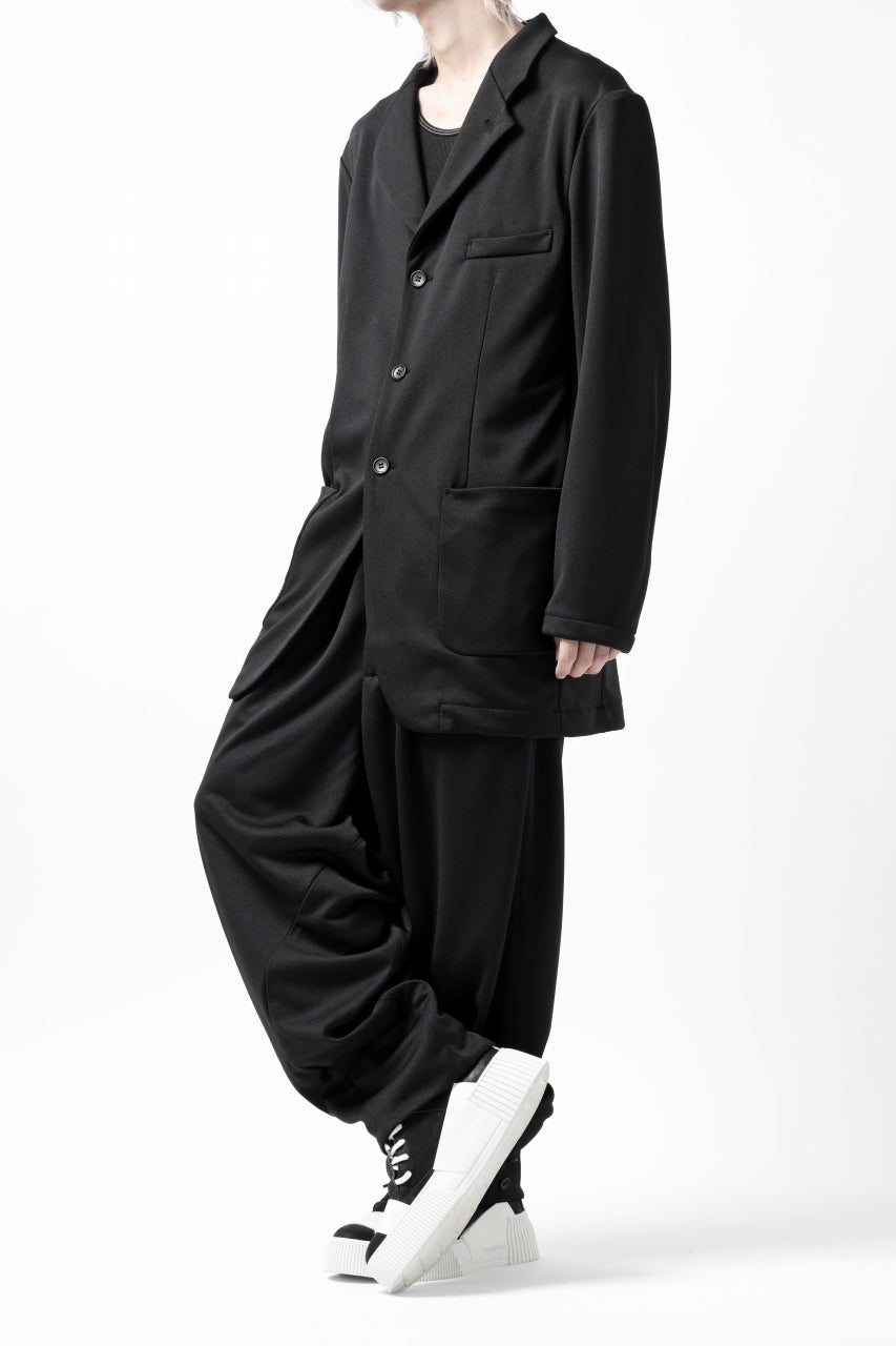 画像をギャラリービューアに読み込む, vital x DEFORMATER.® exclusive TAILOR WIDE TAPERED PANTS / GAUDI SMOOTH JERSEY (BLACK)