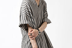 画像をギャラリービューアに読み込む, _vital exclusive minimal tunica tops / vintage farmers stripe linen (BLACK x BEIGE)
