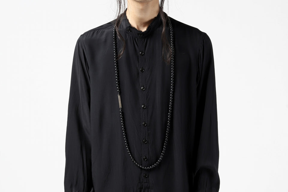 画像をギャラリービューアに読み込む, KLASICA TOPOL BEADS NECKLACE / ONYX+SILVER (MAT BLACK)