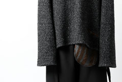 画像をギャラリービューアに読み込む, SOSNOVSKA CRAWLED OUT POCKET KNIT SWEATER (BLACK)