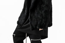 Load image into Gallery viewer, ISAMU KATAYAMA BACKLASH HOODIE KNIT BLOUSON / RABIT FUR (BLACK)