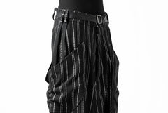 画像をギャラリービューアに読み込む, SOSNOVSKA exclusive LOADED POCKETS PANTS (BLACK × SILVER STRIPE)