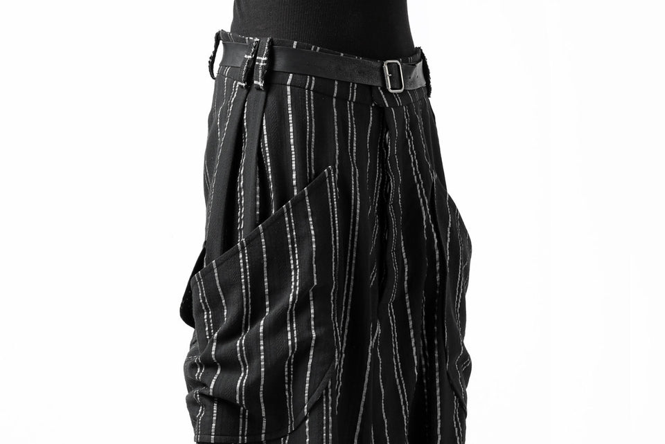 画像をギャラリービューアに読み込む, SOSNOVSKA exclusive LOADED POCKETS PANTS (BLACK × SILVER STRIPE)