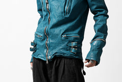 Load image into Gallery viewer, ISAMU KATAYAMA BACKLASH exclusive DOUBLE RIDERS JACKET / JP-CALF GARMENT WASHED (BLACK)