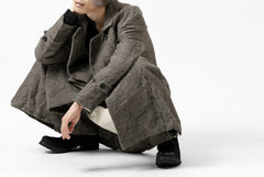 画像をギャラリービューアに読み込む, YUTA MATSUOKA double-breasted long coat / primitive wool (brown)