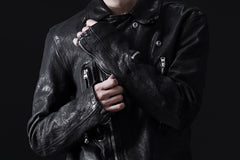 画像をギャラリービューアに読み込む, ISAMU KATAYAMA BACKLASH DOUBLE RIDERS JACKET "LIGHTNING" / GARMENT WASHED JP CALF (BLACK)