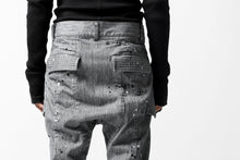 画像をギャラリービューアに読み込む, DEFORMATER.® "SPLASH" SLIM FIT JEANS WITH FLAP DETAIL / VERTICAL DENIM (ASPHALT)