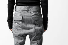 画像をギャラリービューアに読み込む, DEFORMATER.® "SPLASH" SLIM FIT JEANS WITH FLAP DETAIL / VERTICAL DENIM (ASPHALT)
