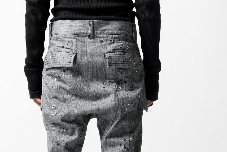 画像をギャラリービューアに読み込む, DEFORMATER.® "SPLASH" SLIM FIT JEANS WITH FLAP DETAIL / VERTICAL DENIM (ASPHALT)