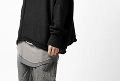 画像をギャラリービューアに読み込む, KLASICA PYKE LOOSE KNIT PULLOVER / LINEN ROVING 5G (BLACK)