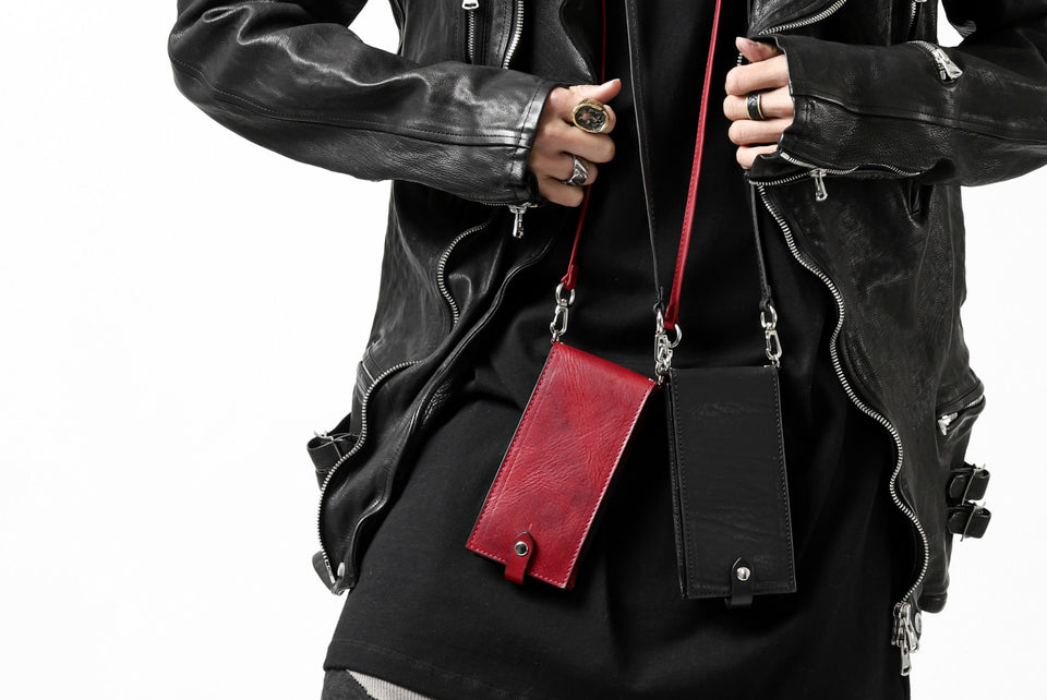 画像をギャラリービューアに読み込む, ISAMU KATAYAMA BACKLASH WALLET PHONE-HOLDER / ITALY DOUBLE SHOULDER (RED)