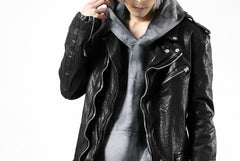 Load image into Gallery viewer, ISAMU KATAYAMA BACKLASH DOUBLE BREASTED JACKET / DOUBLE-SHOULDER OBJECT DYED (BLACK)