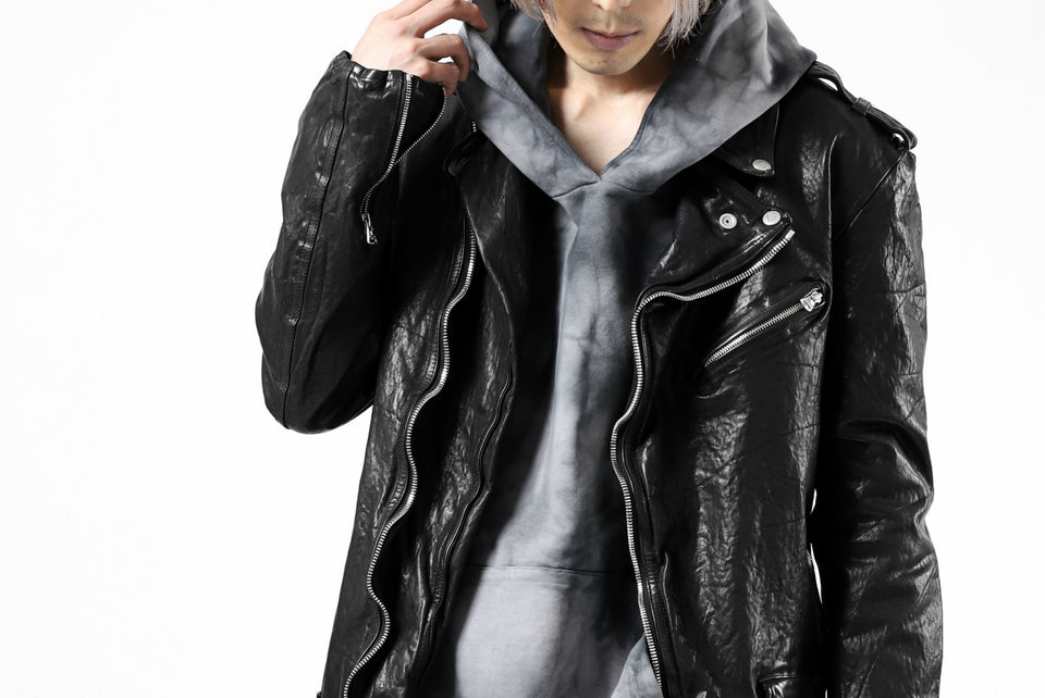 Load image into Gallery viewer, ISAMU KATAYAMA BACKLASH DOUBLE BREASTED JACKET / DOUBLE-SHOULDER OBJECT DYED (BLACK)