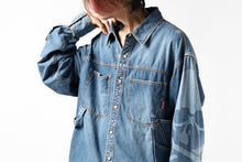 Load image into Gallery viewer, mastermind JAPAN WORK SHIRT / LIGHT OZ DENIM (INDIGO)