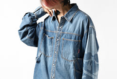 Load image into Gallery viewer, mastermind JAPAN WORK SHIRT / LIGHT OZ DENIM (INDIGO)