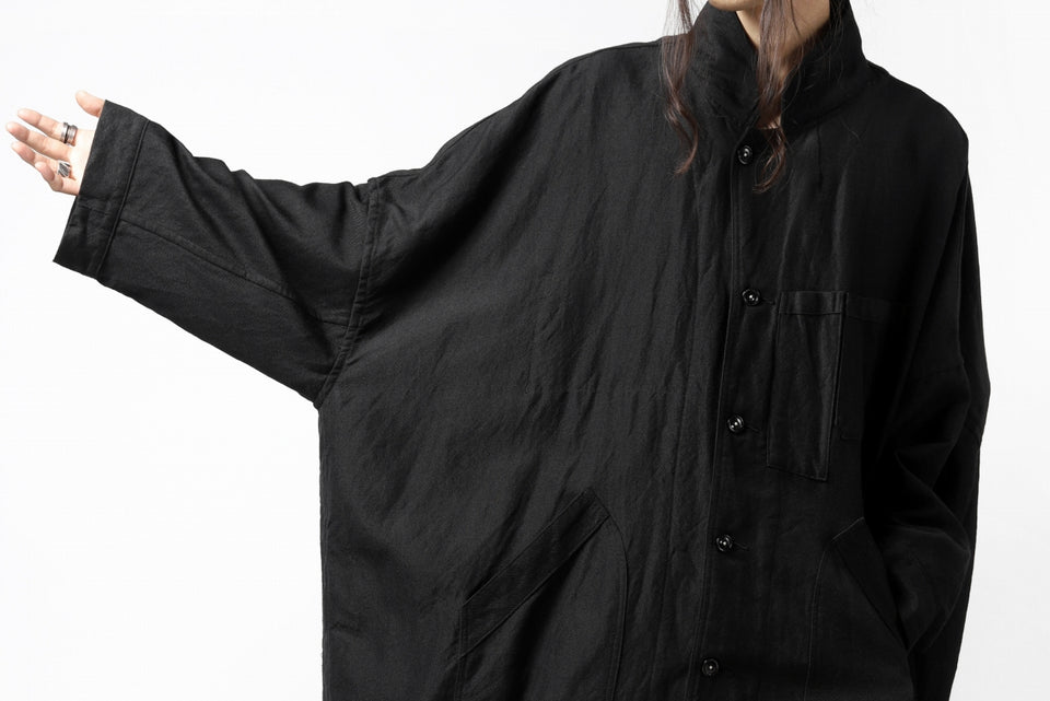 画像をギャラリービューアに読み込む, KLASICA CT30-REX BIG RECTANGLE COAT / SERGE WOOL&RAMIE (IRON)
