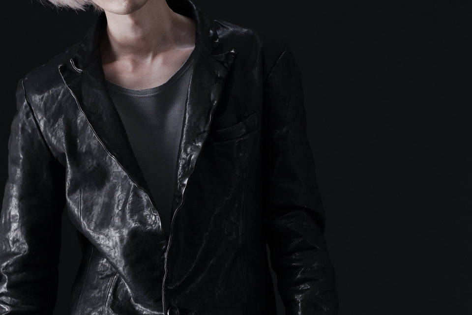 画像をギャラリービューアに読み込む, ISAMU KATAYAMA BACKLASH TAILORED JACKET / DOUBLE-SHOULDER OBJECT DYED (BLACK)