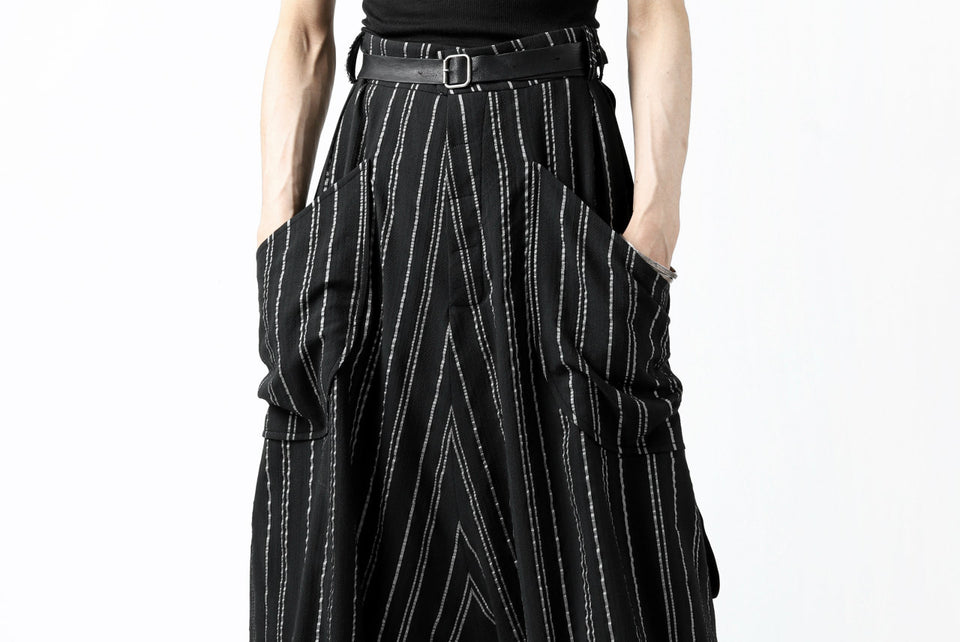 画像をギャラリービューアに読み込む, SOSNOVSKA exclusive LOADED POCKETS PANTS (BLACK × SILVER STRIPE)
