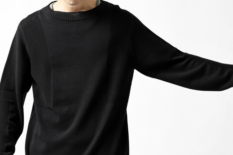 画像をギャラリービューアに読み込む, A.F ARTEFACT "WHOLEGARMENT" MOCKNECK KNIT PULLOVER (BLACK)