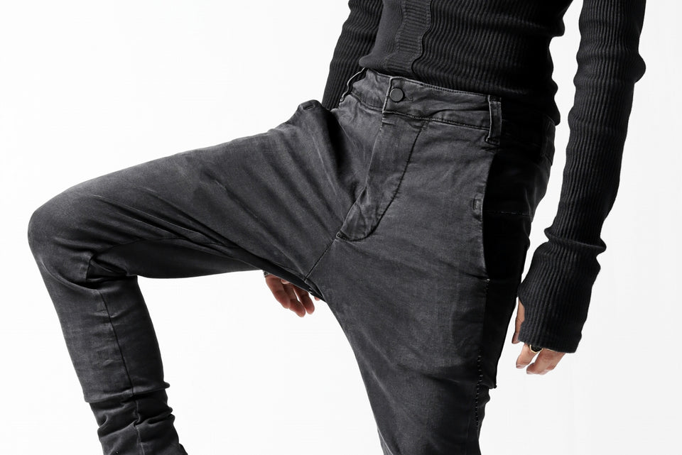 画像をギャラリービューアに読み込む, thomkrom OVER LOCKED SKINNY TROUSERS /  HYPER STRETCH DENIM (DARK GREY)