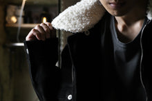 Load image into Gallery viewer, ISAMU KATAYAMA BACKLASH SUEDE COVER ALL BLOUSON / JAPAN CALF (WHITE TANNED / BLACK)