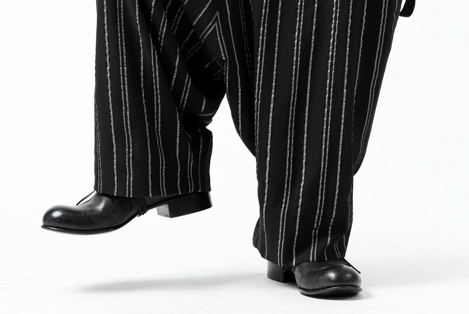 画像をギャラリービューアに読み込む, SOSNOVSKA exclusive LOADED POCKETS PANTS (BLACK × SILVER STRIPE)