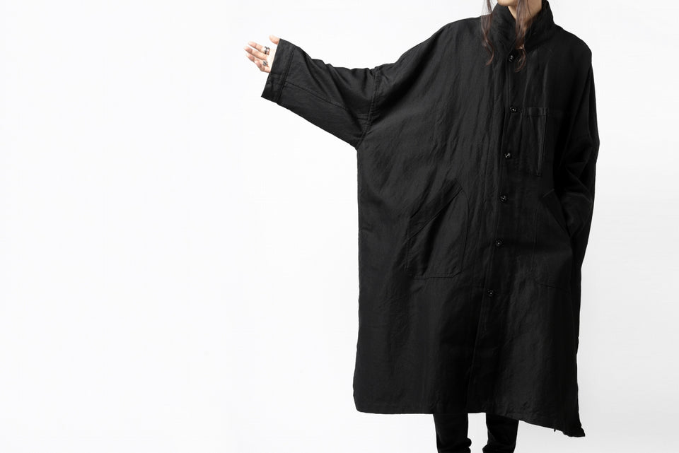 画像をギャラリービューアに読み込む, KLASICA CT30-REX BIG RECTANGLE COAT / SERGE WOOL&RAMIE (IRON)