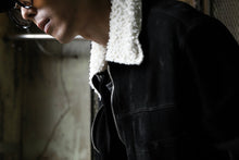 Load image into Gallery viewer, ISAMU KATAYAMA BACKLASH SUEDE COVER ALL BLOUSON / JAPAN CALF (WHITE TANNED / BLACK)