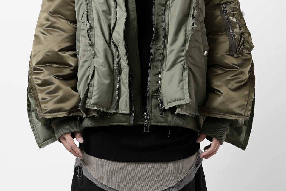 画像をギャラリービューアに読み込む, FACETASM DOCKING/LAYER FLIGHT JACKET (KHAKI)