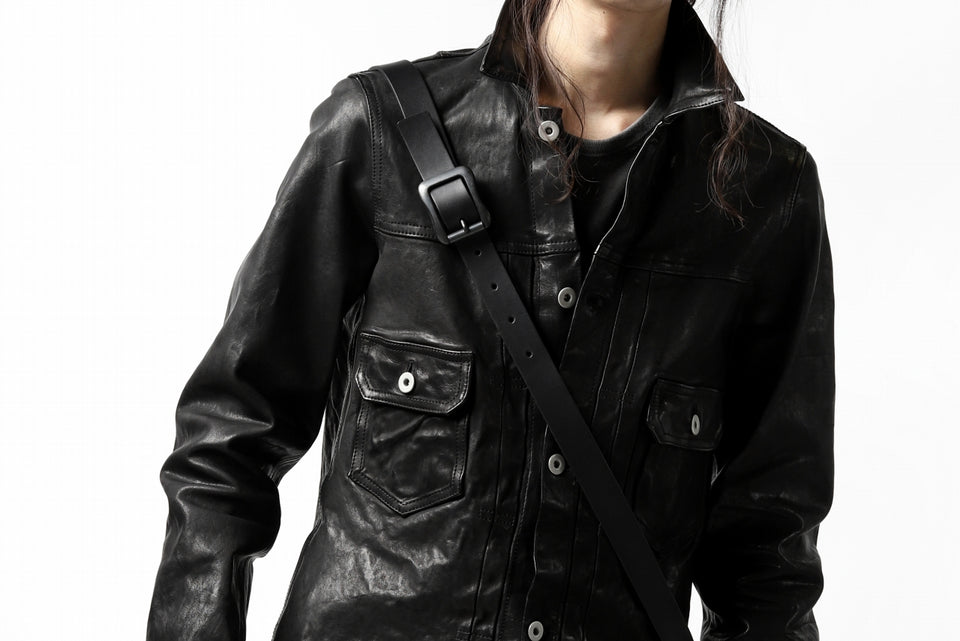 Load image into Gallery viewer, ISAMU KATAYAMA BACKLASH x GAIEDE ONE SHOULDER BAG / CALF SKIN (SOFT FINISHED / BLACK)