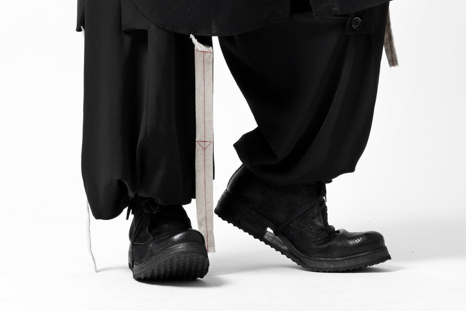 画像をギャラリービューアに読み込む, Y's STAND COLLAR LONG SHIRT / THIN TWILL (BLACK)