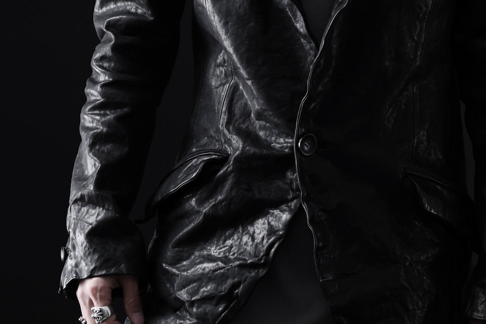 画像をギャラリービューアに読み込む, ISAMU KATAYAMA BACKLASH TAILORED JACKET / DOUBLE-SHOULDER OBJECT DYED (BLACK)