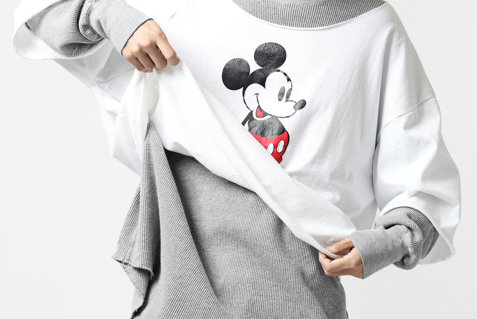 画像をギャラリービューアに読み込む, FACETASM × DISNEY Collaboration MICKEY DOCKING LAYER TOPS (WHITE)