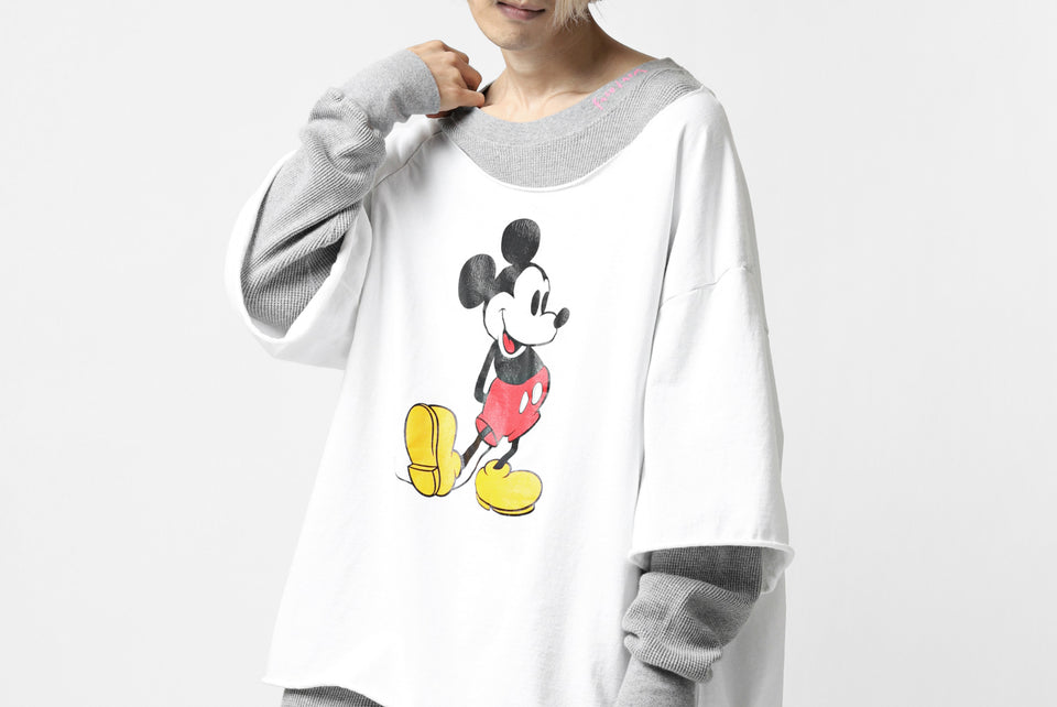 画像をギャラリービューアに読み込む, FACETASM × DISNEY Collaboration MICKEY DOCKING LAYER TOPS (WHITE)
